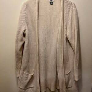 Old Navy Cream Cardigan with Long Sleeves and Open Front